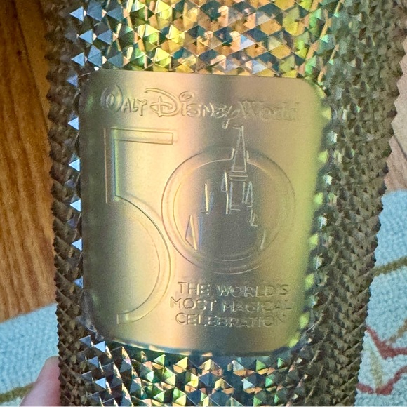 Starbucks Walt Disney World 50th Anniversary Celebration Gold Studded Tumbler - Picture 2 of 6